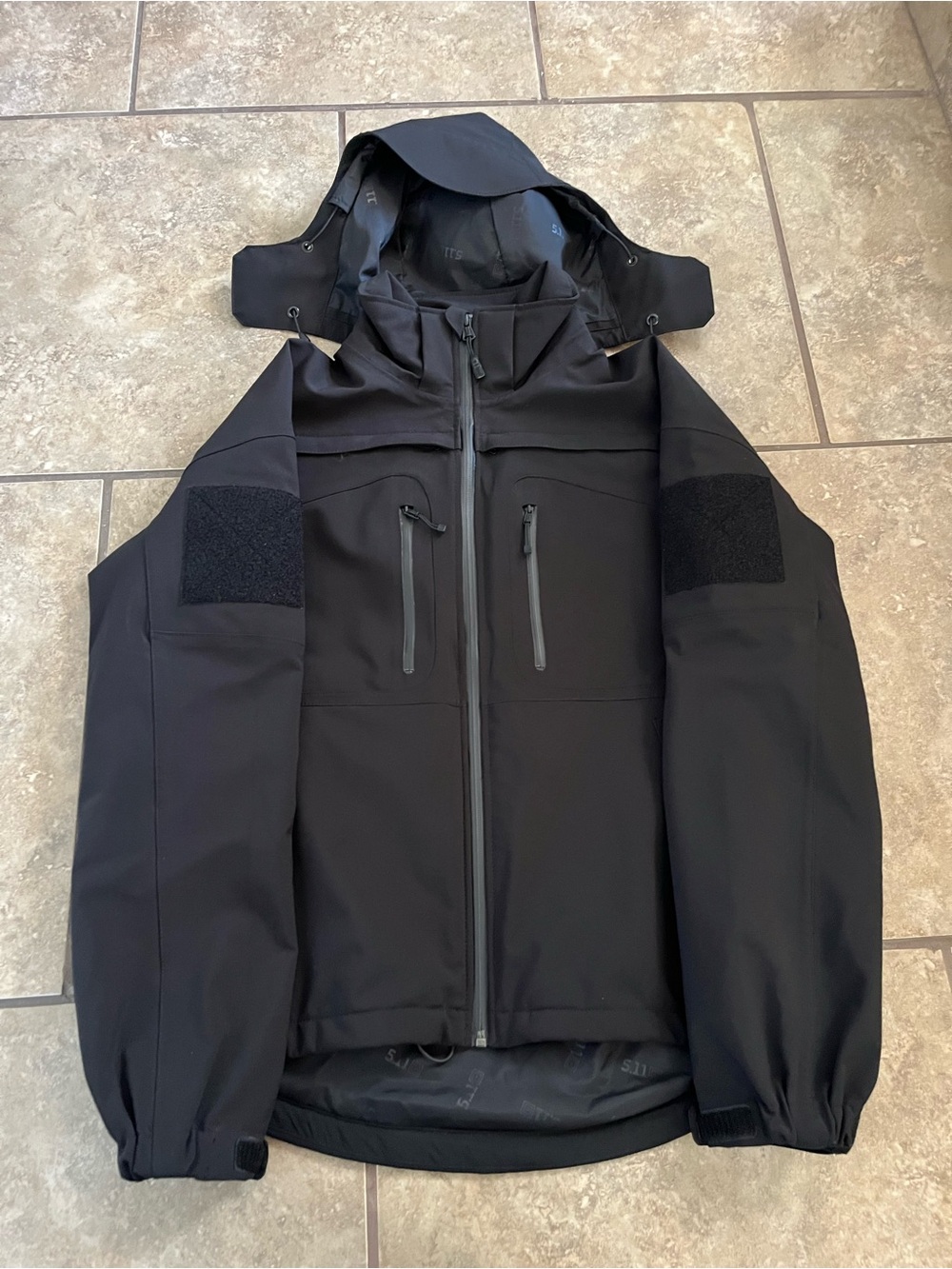 5.11 Men’s Tactical Black Softshell Hooded Performance Jacket